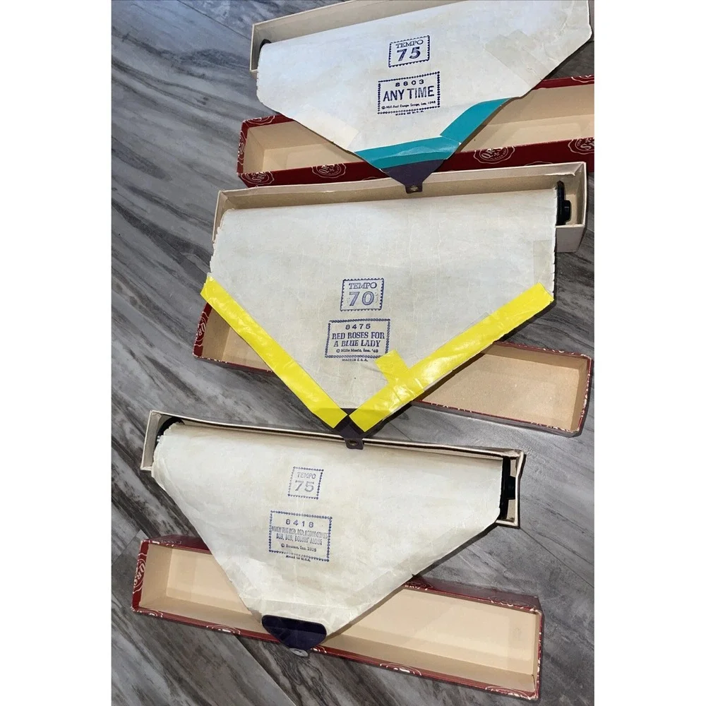 Vintage QRS Player Piano Word Rolls Lot of 14 All Original Boxes Labeled As Is